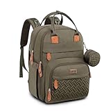 BabbleRoo Wickelrucksack Wickeltasche, Wickelrucksack lässige Wickeltaschen, Multifunktional Große Kapazität Babytasche Reiserucksack mit Wickelauflage & Schnullerhalter