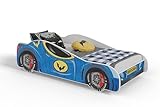 KOBI Kinderbett mit Rausfallschutz Auto | Batman Bat Car Batmobil | 160 x 80 cm | Jugendbett mit Matratze | Kinderbetten Jungen Mädchen | Einzelbett Kinder Bett Autobett