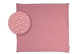ULLENBOOM ® Wickelauflagenbezug 75x85 cm Musselin Rosa (Made in EU) - abnehmbarer Bezug für Wickelauflage 85x75, Baby Überzug für Wickelunterlage, aus 100% Baumwolle, Wickelbezug für Wickeltisch