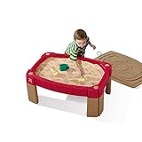 Step2 Naturally Playful Sandtisch | Plastik Sandkasten mit Deckel | Erhöhter Sandspieltisch
