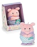NICI Set Kuscheltier Schwein Onk 8cm mit Muschel & Meerjungfraukostüm in Geschenkbox 8,5x6,5x10cm – pink – Weiches mymochi Plüschtier, niedliches Kawaii Stofftier zum Kuscheln & Spielen – 62581
