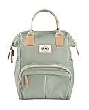 BÉABA - Wickelrucksack für Babys - Großes Fassungsvermögen - Inklusive Wickelunterlage - Zahlreiche Fächer - Große Öffnung - Isothermes Fach - Multifunktionale Wickeltasche - Wellington - Salbeigrün