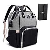 Pipibear Wickelrucksack Wickeltasche Große Kapazität Babytasche mit Wickelunterlage