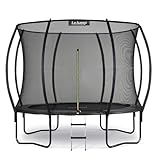 305cm Trampolin LeJump GatenTrampolin mit Netz und Leiter Spring-übungen Fitness Outdoor-Trampolin für Kinder und Erwachsene - Mehrere Modell- und Farbauswahl (Schwarz, 10ft)