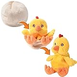 Creanino 2 in 1 Plüschtier zum Wenden | Küken Kuscheltier | Wende Kuscheltier | Handpuppe | Handpuppen Tiere | Reversible plushies | Küken Plüsch | Stofftier