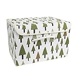 Aufbewahrungsbox Kinder, Aufbewahrungskiste mit Deckel Spielzeug Organizer, Faltbar Aufbewahrungskorb für Kleidung, Faltbox Spielzeugkiste Vorratsbehälter aus Baumwollgewebe (tree) 38 * 25 * 25cm