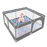 Flavery Baby Playpen for Toddler, Large Baby Playard,baby fence，Indoor & Outdoor Kids Activity Center with Anti-Slip Base