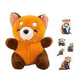 GUTERTOP Roter Panda Kawaii Kuscheltier, 23cm Red Panda Plush, Kuscheltier Waschbär, Panda Puppen Kissen Geschenke für Kinder Weihnachten Geburtstag