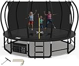 Devoko Trampolin Outdoor Ø228/305/366/427cm, Mit verstärkten Beintraversen, Stabil und robust Belastbar bis 160kg, Einteilige Konstruktion, Schnelle Installation und,Geeignet für Kinder und Erwachsene