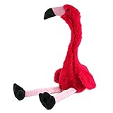 Kögler 76502 - Labertier Flamingo Peet, ca. 34,5 cm groß, nachsprechendes Plüschtier mit Wiedergabefunktion, plappert alles witzig nach und bewegt sich, batteriebetrieben