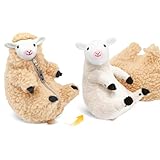 Kawaii Geschorenes Schaf Kuscheltier Plüschtier - Süße Geschenk Ziege Plush Stofftier Plüsch Spielzeug - Lustige Ostern Weihnachten Valentinstag Geburtstag Geschenke für Kinder Frauen Mädchen Jungen