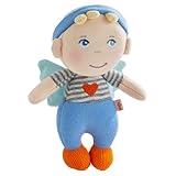 HABA Schutzengel Mats – Kuscheliges Stoffpüppchen (15 cm), ideales Willkommensgeschenk für Babys & Kleinkinder – Waschbar bei 30 °C – 2011869001
