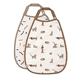 LÄSSIG Baby Kleinkind Lätzchen (2 Stk.) Bio-Baumwolle Druckknopf / Medium Drop Bib Little Mateys royal blue