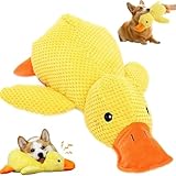 Anti Stress Ente Hund,Interaktives Hundespielzeug Unzerstörbar,Quietschspielzeug Hund Kuscheltier,Anti Stress Ente Für Hunde,Dog Toys für Kleine,Quietschendes Plüsch-Spielzeug für Kleine Mittlere