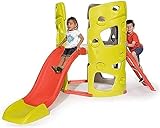 Smoby – Abenteuer-Kletterturm mit Rutsche – Spielturm für Kinder, mit Kletterwänden und Wasserrutsche, für Indoor und Outdoor, für Kinder ab 2 Jahren