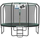Rundes Gartentrampolin mit 305 cm durchmesser und gepolstertem Gestell (SONGMICS)