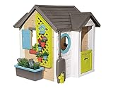 Smoby - Gartenhaus - Spielhaus für drinnen und draußen, mit kleiner Eingangstür und Fenstern, viel Zubehör zum Gärtnern, für Jungen und Mädchen ab 2 Jahren