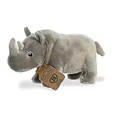 Aurora World Aurora, 35023, Nation Nashorn, 24cm, Eco-Friendly Plüschtier, Grau