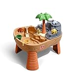 Step2 Dino Dig Sand & Wassertisch mit Dinosaurier & Jungle | Wasserspieltisch für Kinder mit 7-teiligem Zubehör Set | Wasserspielzeug / Sandtisch für den Garten