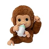 Little Live Pets My Baby Monkey Interaktiver Spielzeugaffe Mango kichert, frisst, nuckelt am Daumen, mit über 50 Geräuschen und Reaktionen für Kinder ab 4 Jahren.