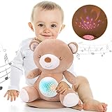 REMOKING Einschlafhilfe Baby Spielzeug, Babys Nachtlicht Projektor mit Musik, Weißes Rauschen Musikspielzeug-Kinderwagen Spielzeug für Babys und Kleinkinder