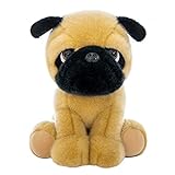 Hund Plüschspielzeug, Mops-Plüschtier, 20 cm Kuscheltier-Plüsch-Puppe, weiches, Flauschiges Hündchen-Umarmungsspielzeug Geschenk für jedes Alter und jeden Anlass