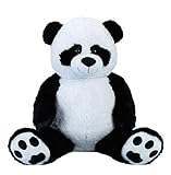Lifestyle & More Riesen Pandabär Kuschelbär XXL 100 cm groß Plüschbär Kuscheltier Panda samtig weich - zum liebhaben