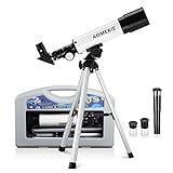 Aomekie Teleskop Kinder mit Koffer Fernrohr Teleskop Astronomie Stativ 90X Vergrößerung Geschenke zum Kindertag