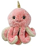 Niedliche Krake Plüsch Spielzeug Octopus Puppe Kuscheltier Cartoon Oktopus Stofftiere Plüschtiere Geburtstag Geschenk XXL (Rosa, 20 cm)