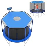 CEWROM Trampolin Überdachung Abdeckung, Blau Trampolin Sonnenschutz Abdeckung Ø 244cm für 6-Stangen-Trampolin,UV-Beständige Wasserdichte Trampolin Sonnenschutz Abdeckung