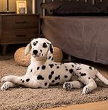 TBQYW Dalmatiner Plüschtier, Simulation Hund Weiches Stofftier Modell Plüschtier, Geschenke Für Kinder Jungen Mädchen 75Cm Liegender Hund