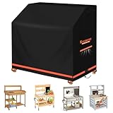 Kovshuiwe Matschküche Abdeckung wasserdichte, 110x50x95 cm Outdoor Spiele Küche 420D Oxford Stoff wasserdicht, staubdicht, UV-beständig, reißbeständig, langlebig, Küchenschutzdeckel Lüftungsöffnung