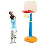 COSTWAY Kinder Basketballständer höhenverstellbar von 120 bis 160 cm, Basketballkorb mit Ständer, Basketballanlage mit Griff, Korbanlage geeignet für Innen- und Außenbereiche