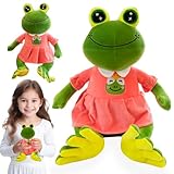 JynxtoyZeal Frosch Kuscheltier Kinder, Frog Kuscheltier Plüsch, Frog Plush Toy Stuffed Animal, Plüsch Spielzeug Geschenk für Kinder-25cm