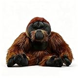 RLOMUTE Gorillas Kuscheliges Spielzeug Plüschtier Realistisches Plüsch Stofftier Weiches für Gastgeschenke Schlafzimmer Heimdekoration Sammlergeschenk für Kinder Jungen Mädchen - Orang-Utan