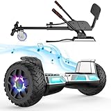 SISIGAD All Terrain Hoverboard 21,6 cm (8,5 Zoll), Hoverboards mit Go-Kart, Bluetooth, für Kinder und Erwachsene