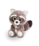NICI Glubschis: Das Original – Waschbär Clooney 25 cm – Kuscheltier Augen – Flauschiges Plüschtier mit großen Glitzeraugen – Schmusetier für Kuscheltierliebhaber – 45569
