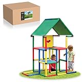 Quadro Junior Baukasten – Modularer Kletter- und Spielbaukasten für Kinder, 58 Modelle, Ab 2 Jahren, Indoor & Outdoor, 299 Teile, TÜV-Zertifiziert