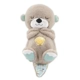 Fisher-Price Schlummer Otter Kuscheltier mit Atembewegung und Musik | Baby Erstausstattung Neugeborene | Baby Spielzeug 0 Monate + | Babyparty und Neugeborenen Geschenk, FXC66