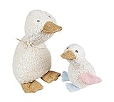 Efie Kuscheltier-Set Ente groß + Entchen klein – Bio-Baumwolle (kbA), allergikergeeignet & handgemacht – GOTS-zertifiziert – Made in Germany