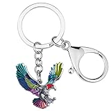 Emaille-Legierung Flying Eagle Schlüsselanhänger Vogel Charms Neuheit Geschenke für Frauen Mädchen Tasche Brieftasche (Mehrfarbig)