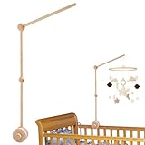 Auauraintt Mobile Halterung für Babybett，Baby Mobile Ständer aus Holz,Kinderzimmer-Dekoration,für Aufhängung Windspiele Bettglocke, Baby Bett Spielzeuge