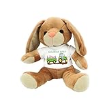 Kilala Hase Kuscheltier für die Zuckertüte Schultüte mit Wunschname Hase Topping für die Schultüte (Traktor)