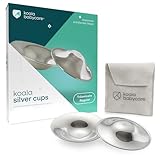 Koala Babycare Silberhütchen - 2 Stück - Stillhütchen Standardgröße Silber für maximale Resistenz - Brustwarzenschutz für empfindliche und schmerzende Brustwarzen