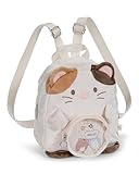 NICI Kinder Rucksack mymochi Katze Angy 23x21x9cm - weiss - Plüschrucksack im Kawaii-Design mit verstellbaren Trägern – für Groß und Klein, ideal für Kindergarten oder Kita - 61822