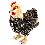 Teddys Rothenburg Kuscheltier Henne Hilde 37 cm grau/braun Huhn mit Ei Plüschhenne Plüschtier