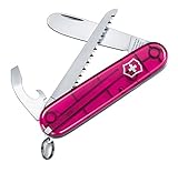 Victorinox Schweizer Taschenmesser, My First Victorinox Multitool, Swiss Army Knife mit 9 Funktionen, Klinge ohne Spitz, Schraubendreher 5 mm