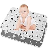 SunTop 2 Stück Waschbare Wickelunterlage für Babys und Kleinkinder - Atmungsaktiv, Waschbar, Wiederverwendbare Urin Matte Abdeckung fürs Kleinkind Jungen Mädchen- 50 * 70 cm