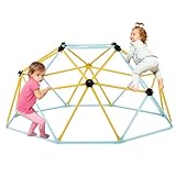 VEVOR Kletterkuppel 1,80 m hohes geometrisches Kletterkuppel-Spielzentrum für Kinder von 3 bis 9 Jahren, Klettergerüst 272 kg Tragfähigkeit, mit Klettergriff, Spielgerät Hinterhof Garten