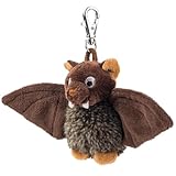 Schaffer 0198 Schlüsselanhänger Fledermaus Dragomir, 12 cm, Plüschtier, Braun